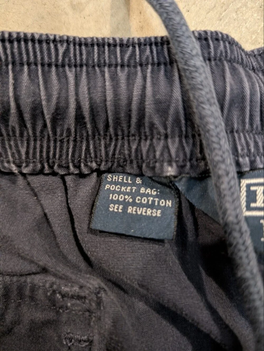VTG Polo Ralph Lauren Navy Drawstring Flat-Front Shorts Men's XL